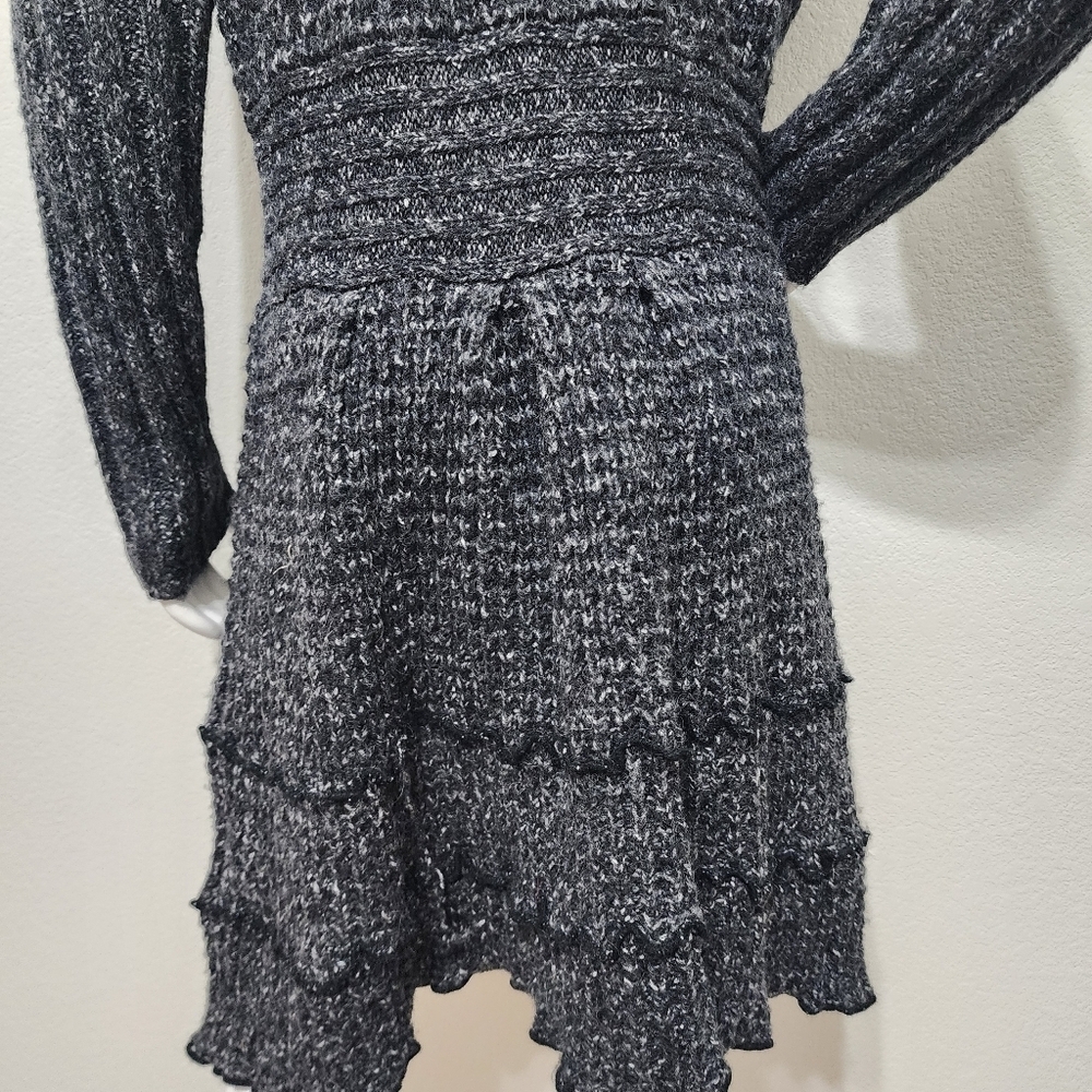 Knits by Milano Wool Mohair Black Boho Cardigan Size 1X - Picture 2 of 11